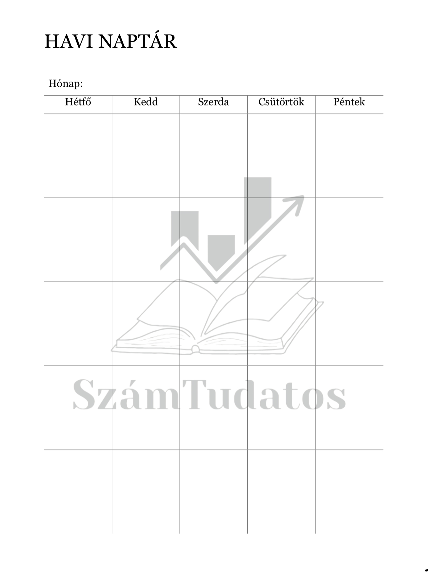 Havi naptár