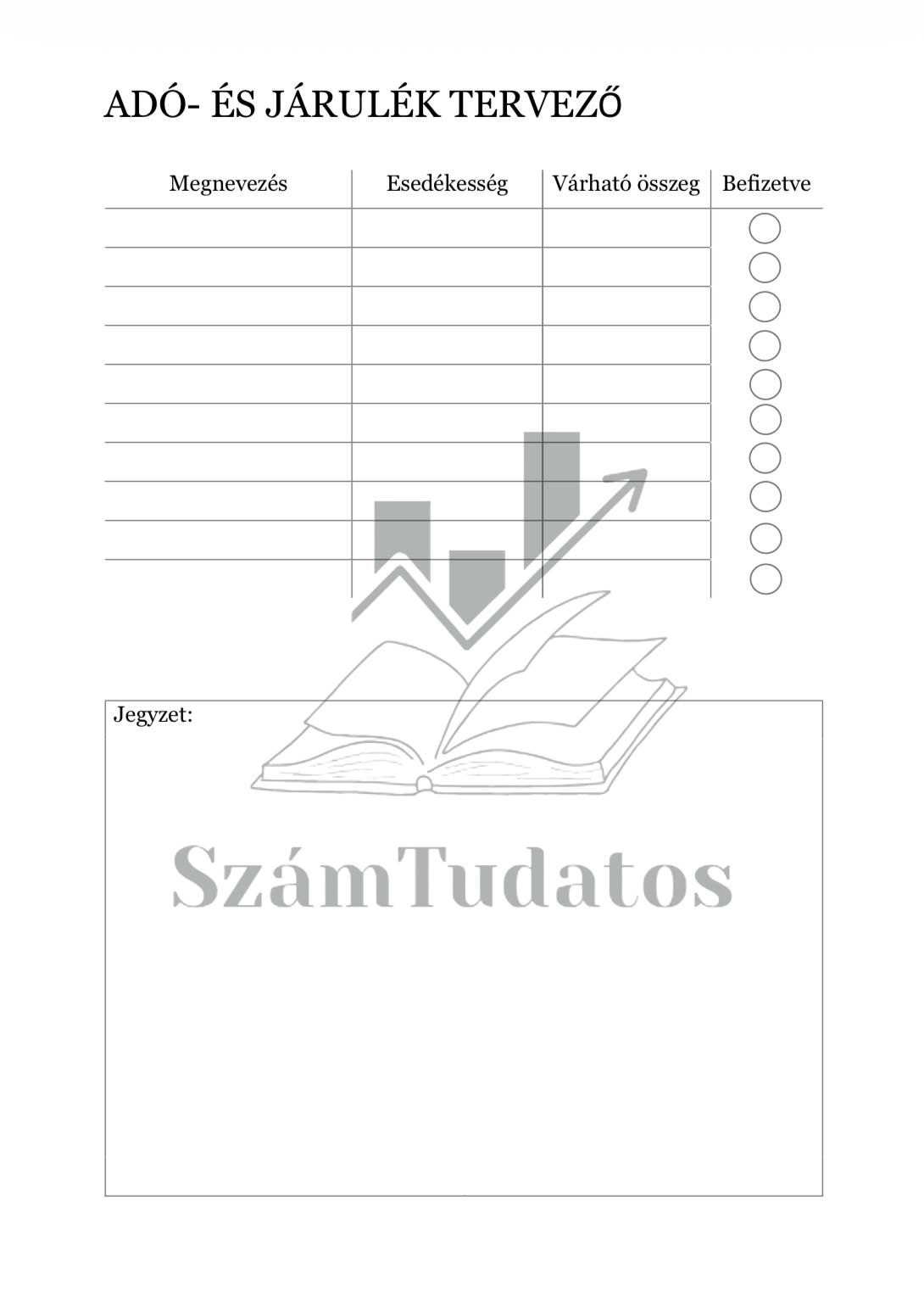 Adó és járulék tervező